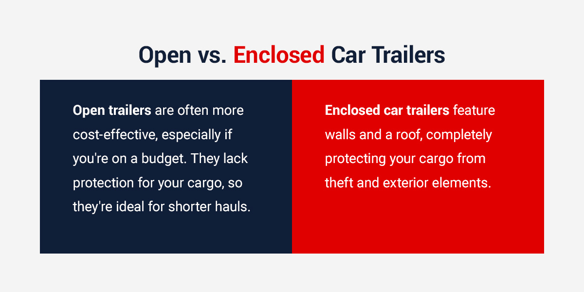 open vs enclosed car trailers