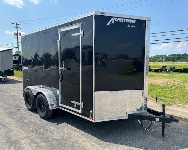 Homesteader 7 x 12 V-Nose Enclosed Cargo Trailer - 6" Added Height