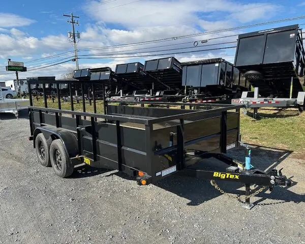 Big Tex 7 x 14 Utility Trailer - 2' Solid Steel Sides