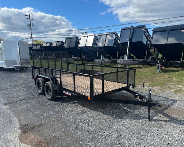 Premier 6.4 x 14 Landscape Utility Trailer - High Mesh Sides