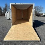 a CargoPro aluminum stealth trailer with the ramp door open