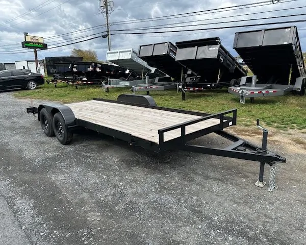 Carry-On 7 x 18 Open Car Trailer - Slide Out Ramps