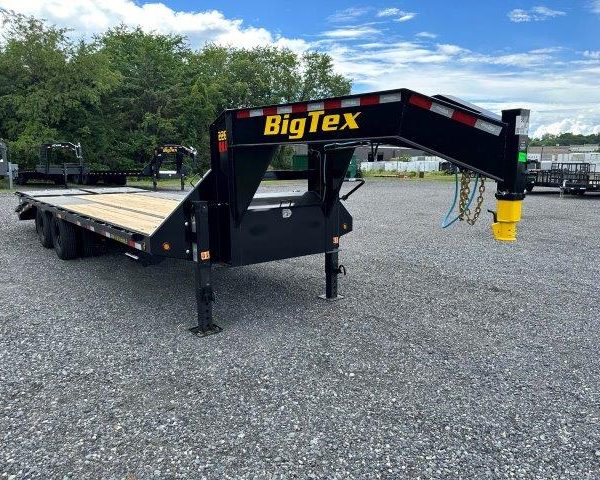 a Big Tex deckover gooseneck equipment trailer with mega ramps