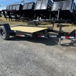 a CAM Superline trailer parked in a gravel lot