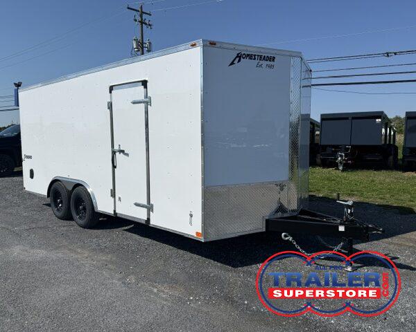Homesteader 8.5 x 18 V-Nose Enclosed Car Hauler