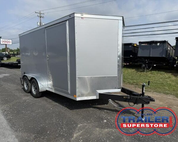 Covered Wagon 7 x 14 Enclosed Cargo Trailer — 6″ Added Height