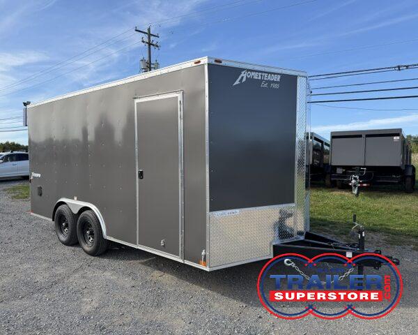 Homesteader 8.5 x 16 V-Nose Enclosed Car Hauler - 10K GVW