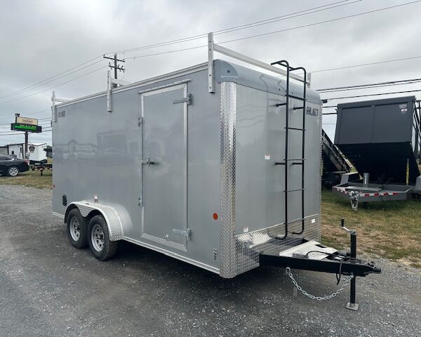 Car Mate 7 x 16 Enclosed Contractor Trailer - 6" Added Height