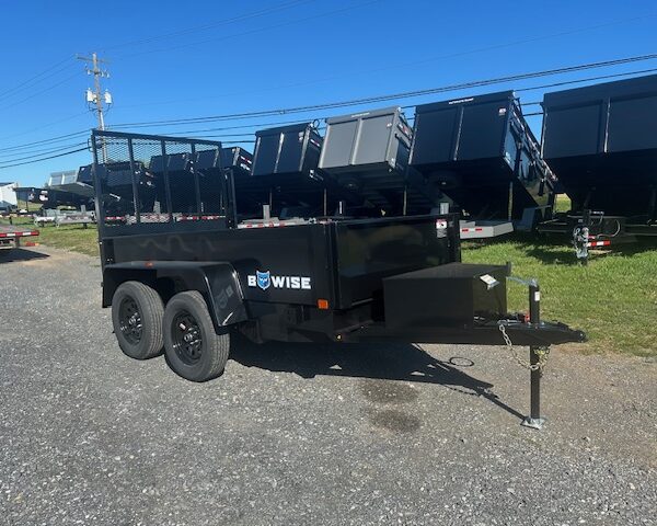 BWise 5 x 10 Low Profile Dump Trailer - Landscape Gate