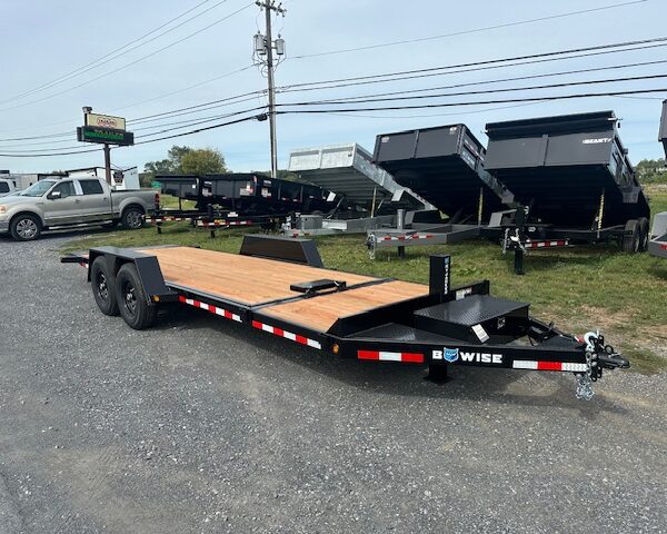 BWise 7 x 22 Low Profile Split-Tilt Equipment Trailer