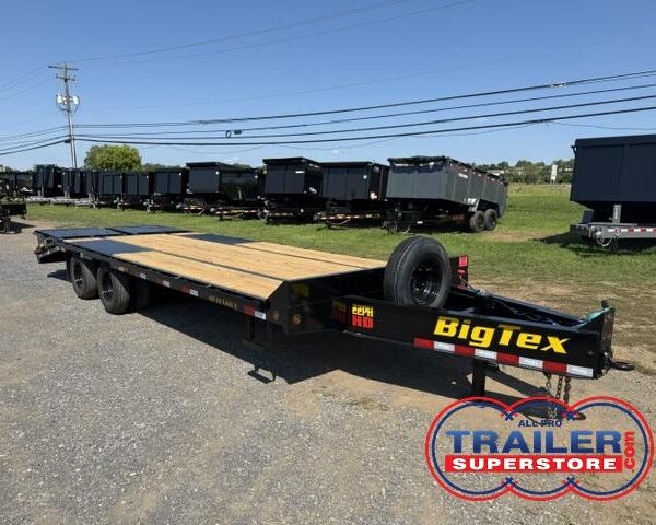 Big Tex 8.5 x 25 Heavy Duty Deckover Equipment Trailer - Mega Ramps