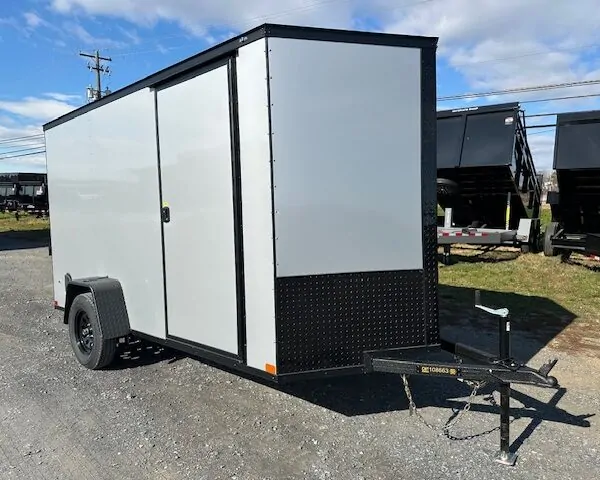 Covered Wagon 6 x 12 Enclosed Cargo Trailer - Black Trim Package