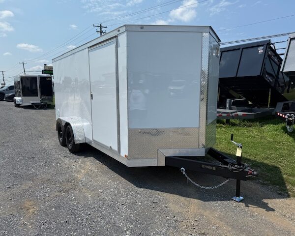Covered Wagon 7'x16' V-Nose Enclosed Cargo Trailer — 6″ Added Height