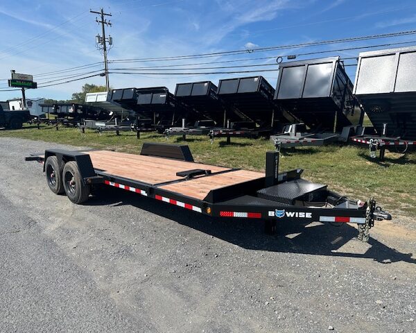 BWise 7 x 22 Low Profile Split-Tilt Equipment Trailer - 8K Axles