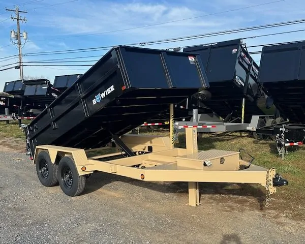 BWise 6 x 12 Low Profile Dump Trailer - Hydraulic Jack