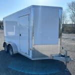 an enclosed CargoPro stealth trailer with aluminum V-nose and torsion axles