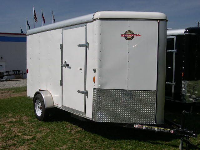 white carry on v nose trailer