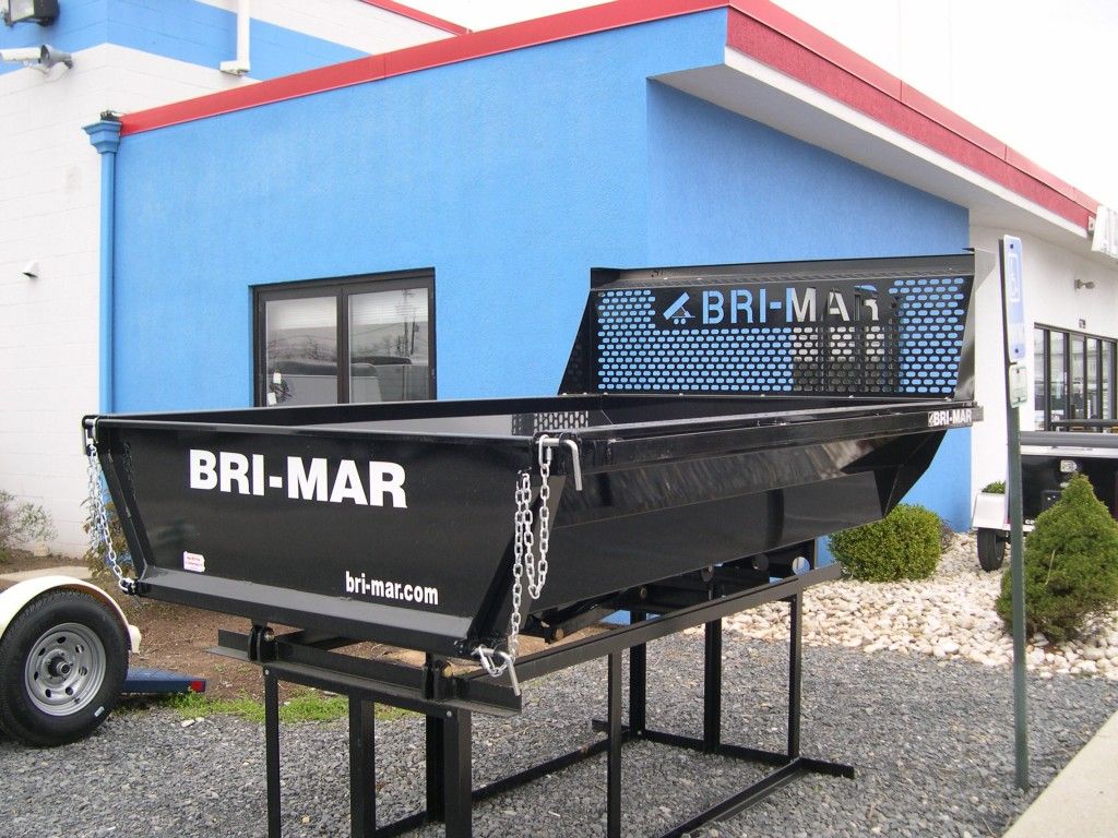 front view black bri mar truck dump insert