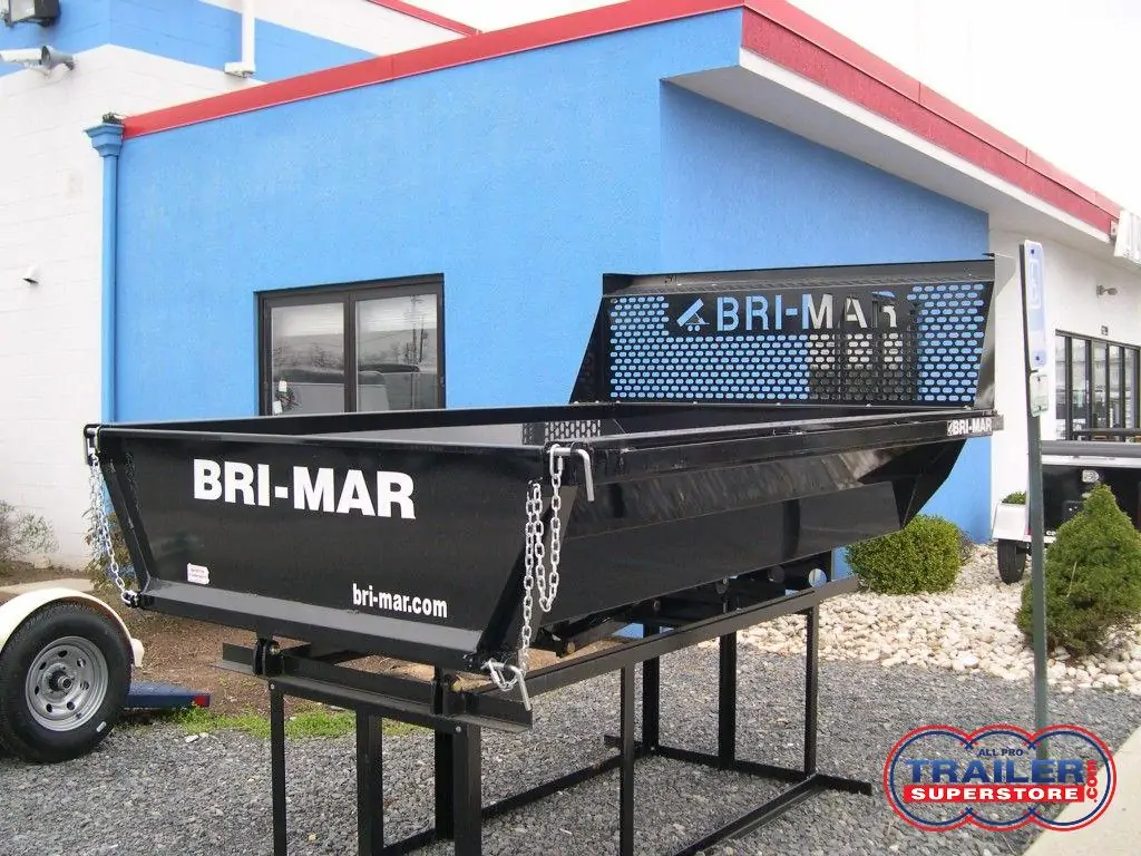 front view black bri mar truck dump insert