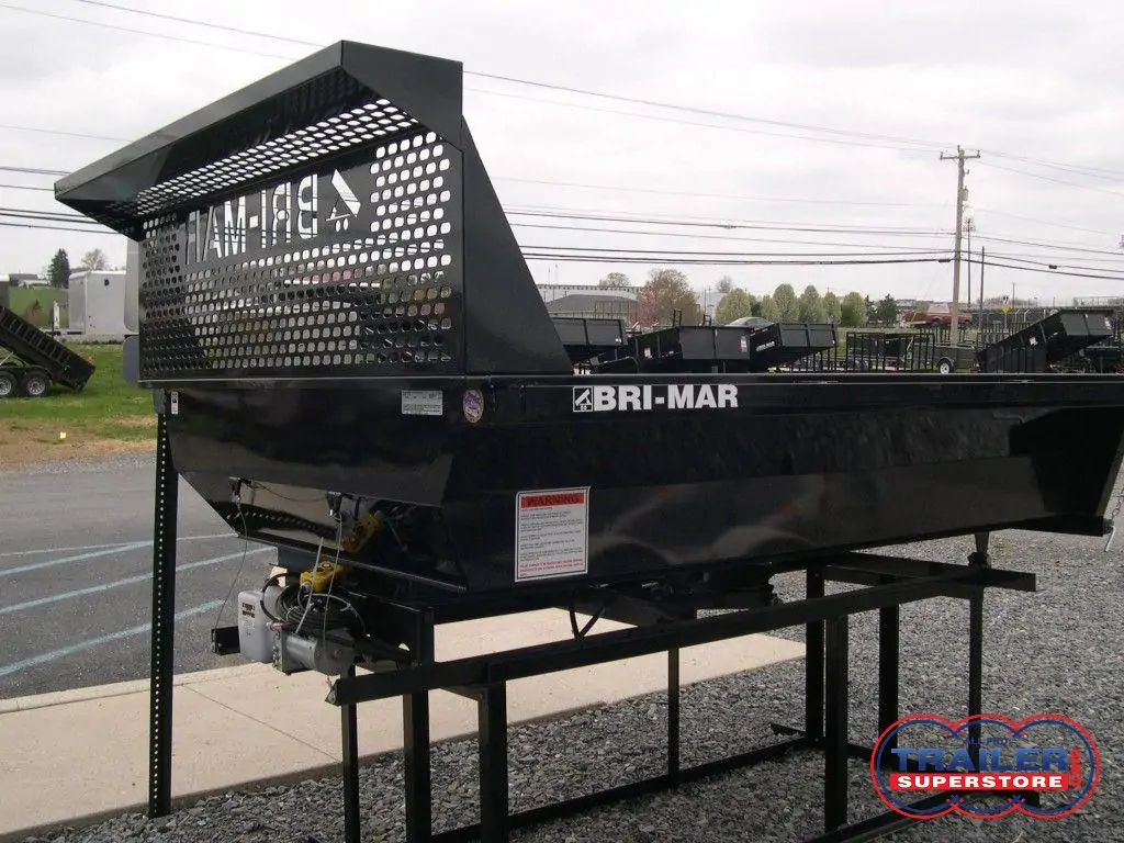 black dump bed trailer