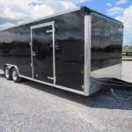 Black enclosed car mate trailer with side door