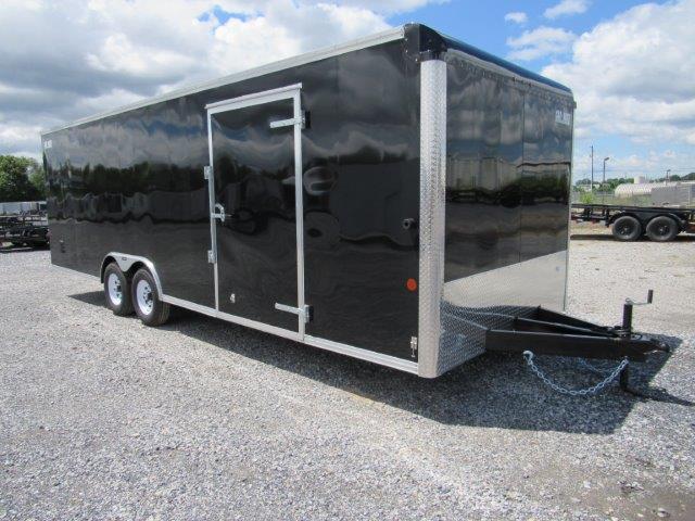 Black enclosed car mate trailer with side door