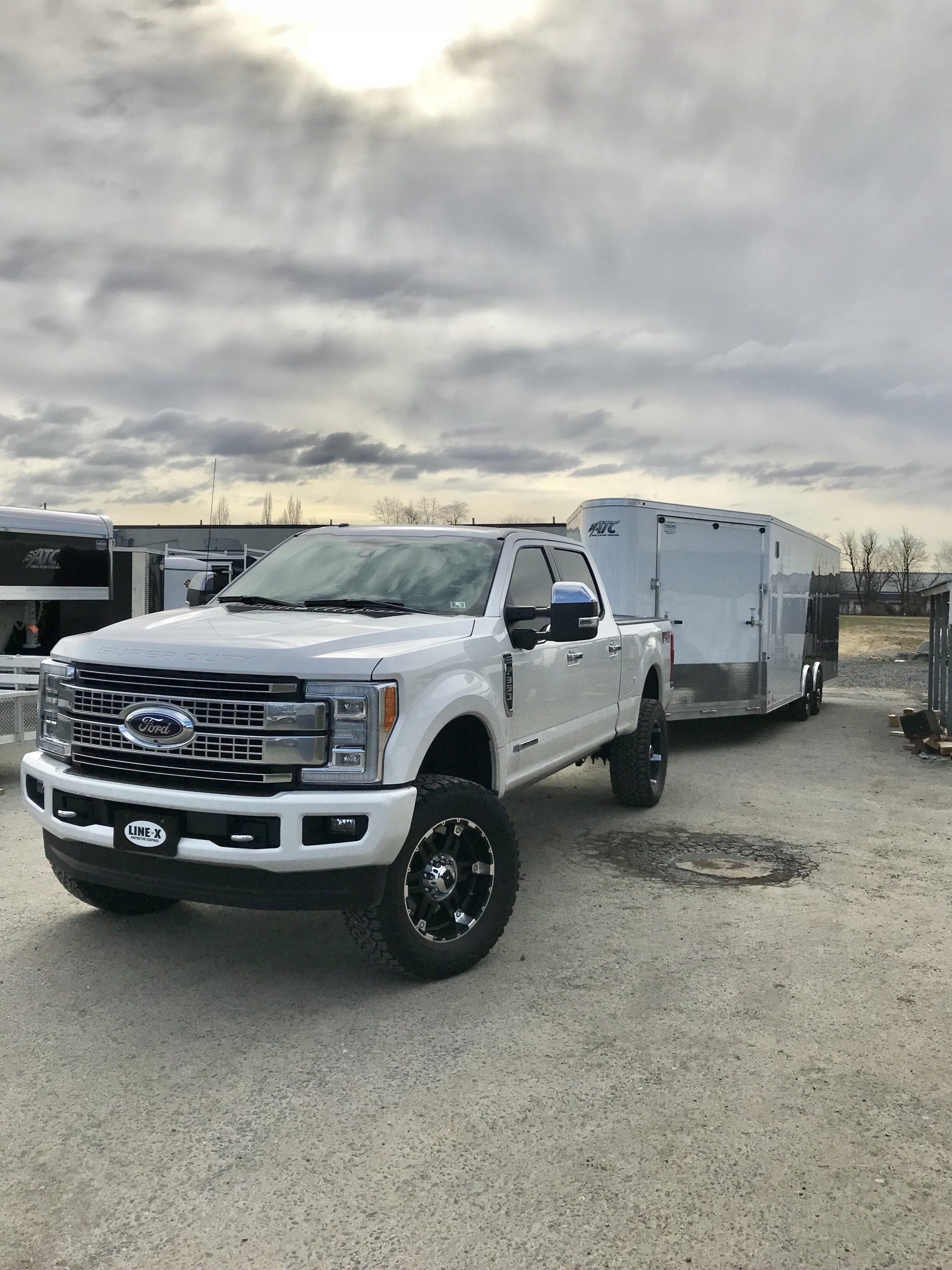 Truck pulling a trailer