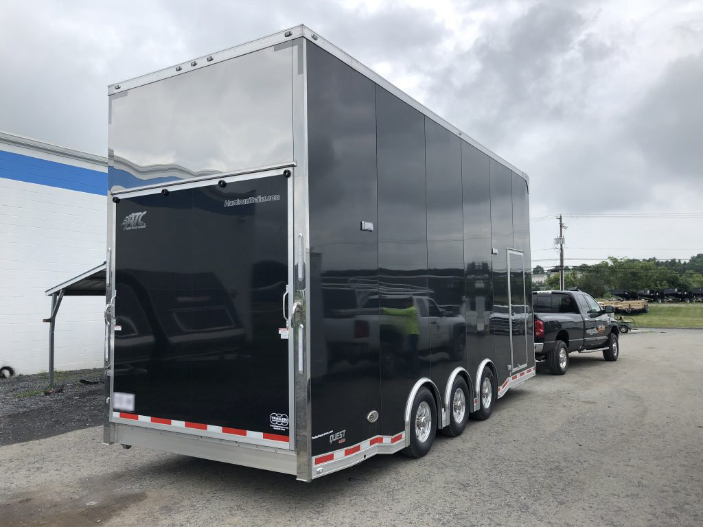 Trailer connected to a truck