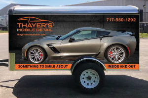 Custom design trailer for Thayer's Mobile Detail