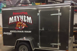 Custom design trailer for Maryland Mayhem