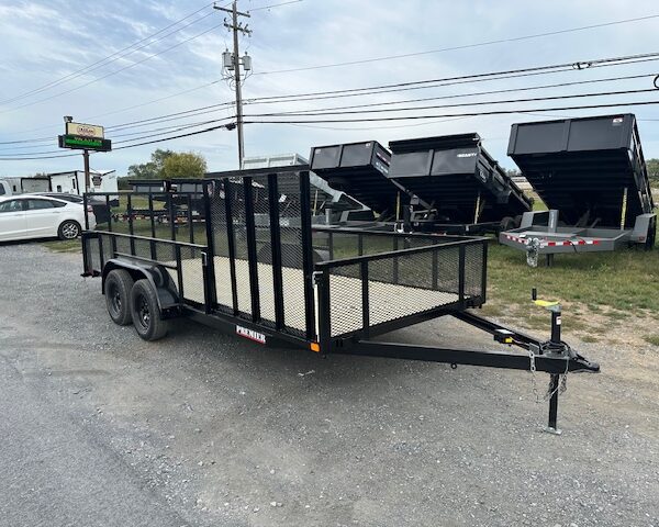 Premier 7 x 18 Landscape Utility Trailer - Mesh Sides & ATV Gate