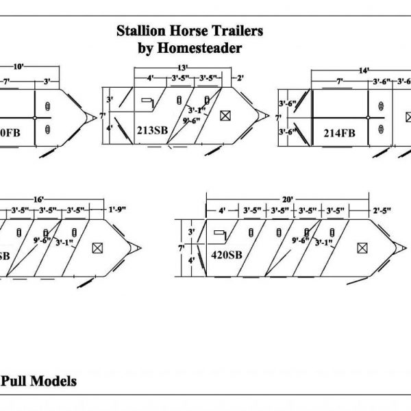 Homesteader Stallion 2 Horse Bumper Pull Trailer