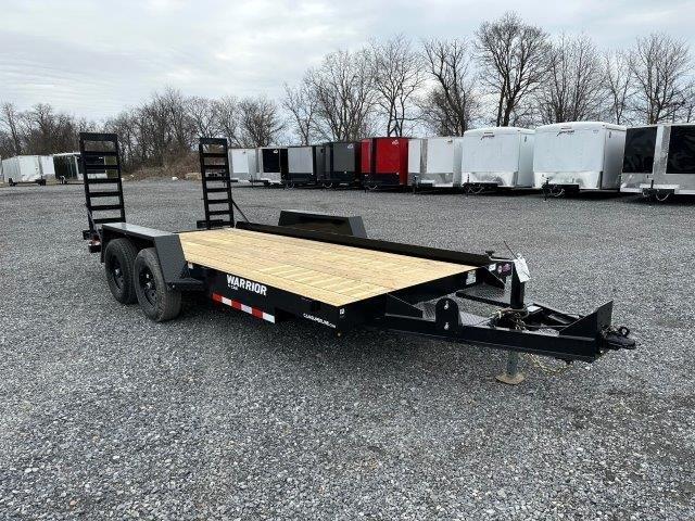 a CAM Superline equipment trailer with ladder ramps