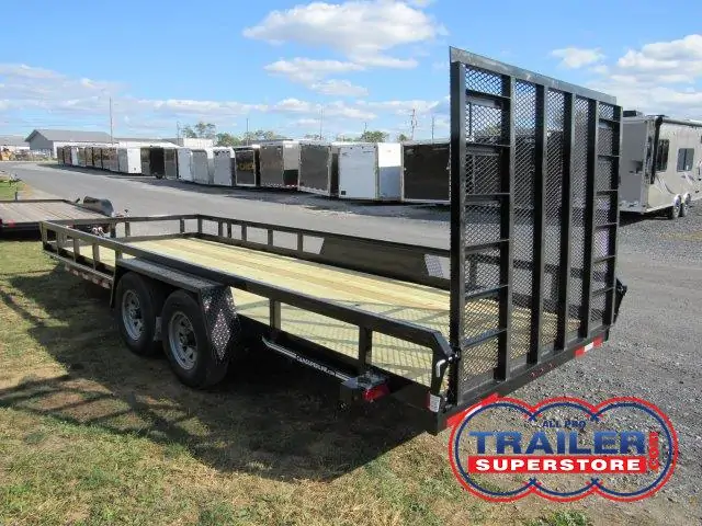 a CAM Superline trailer parked next to a row of trailers