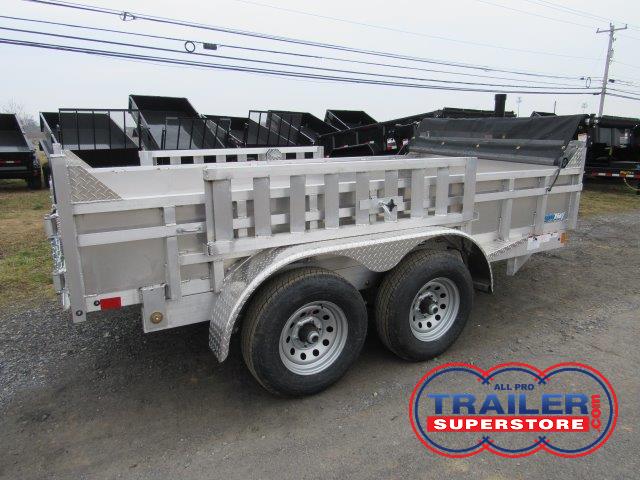 Cargo Pro 6 x 12 Aluminum Dump Trailer - Ladder Ramps