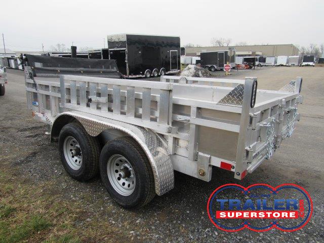 Cargo Pro 6 x 12 Aluminum Dump Trailer - Ladder Ramps