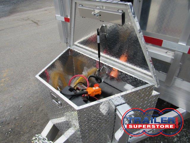 Cargo Pro 7 x 14 Aluminum Dump Trailer - Ladder Ramps