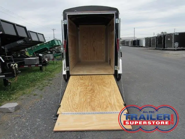 a Homesteader enclosed cargo trailer with added height