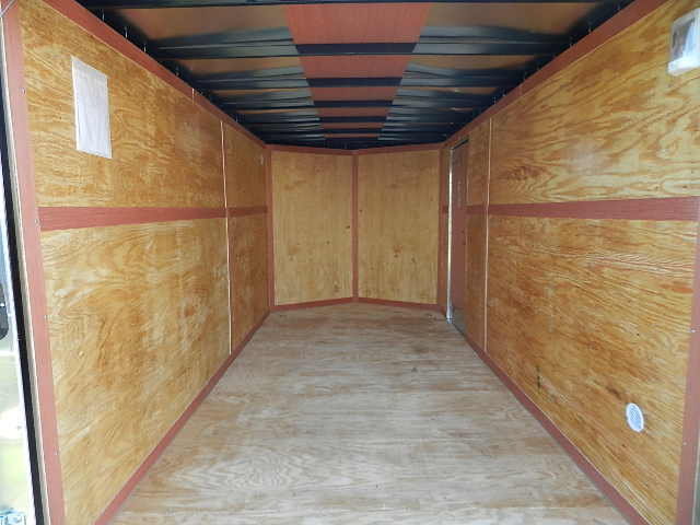 the interior of a Homesteader Patriot trailer with added height