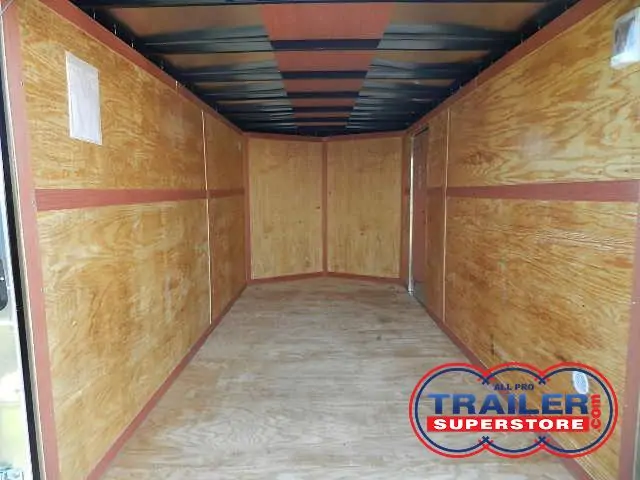 the interior of a Homesteader Patriot trailer with added height