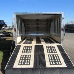 a Sno Pro trailer with the door open