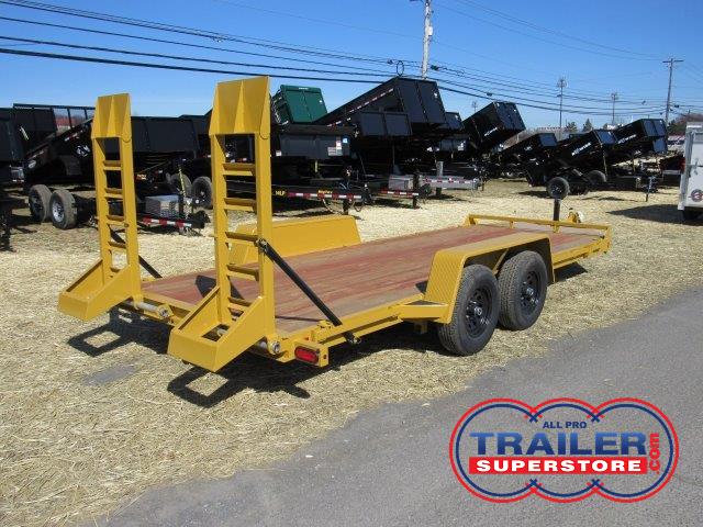 Trailer Low Riders Ramps BWise 7 x 18 Low Profile Equipment Trailer - Ladder Ramps