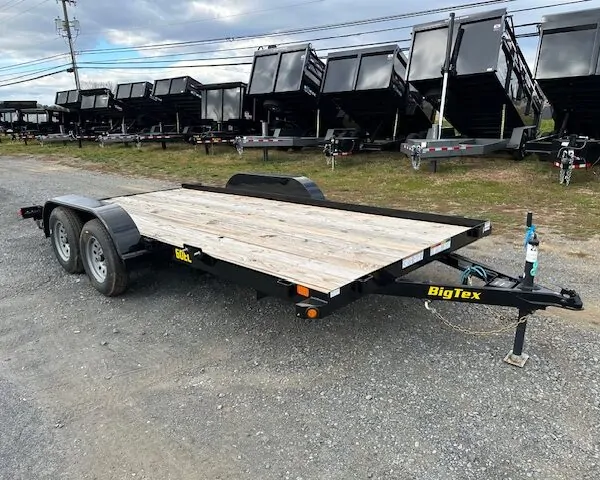 Big Tex 7 x 16 Economy Tandem Axle Car Hauler - Slide Out Ramps