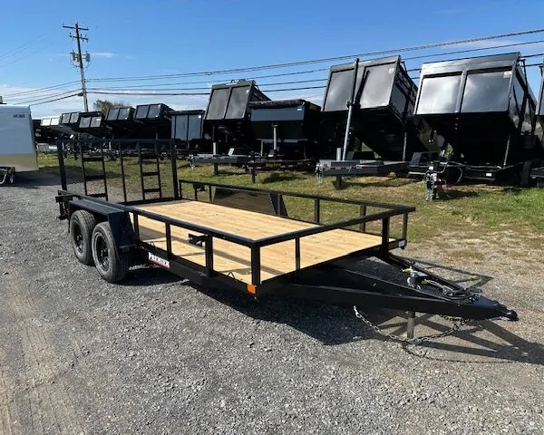 Premier 7 x 16 Landscape Utility Trailer - Rear Ramp Gate