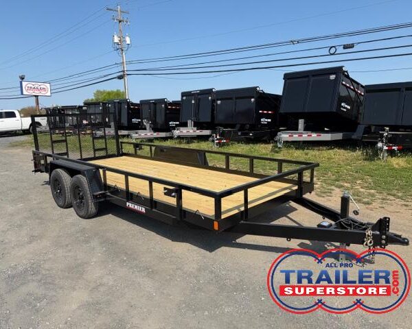 Premier 7 x 18 Landscape Utility Trailer - Rear Ramp Gate