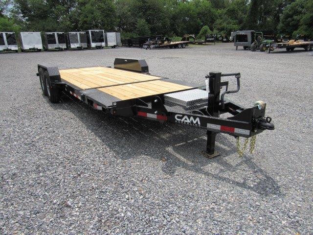 The Cam Superline 7 x 21 Powered Split-Tilt Trailer with an Extra Wide Deck.