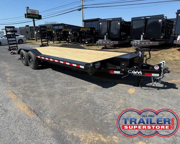 CAM Superline 8 x 22 Full Width Equipment Trailer - Ladder Ramps