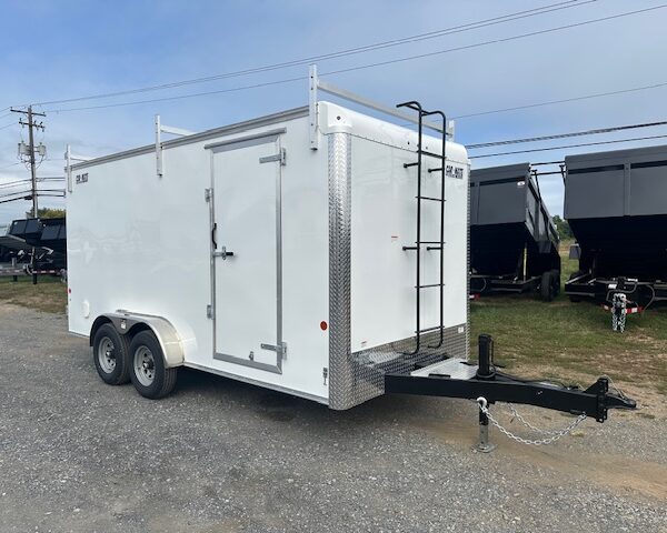 Car Mate 7 x 16 Enclosed Contractor Trailer - 6K Torsion Axles