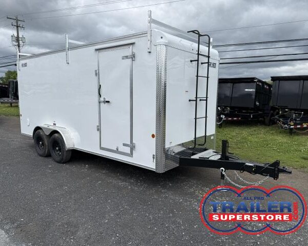 Car Mate 7 x 18 Enclosed Contractor Trailer - 6K Torsion Axles