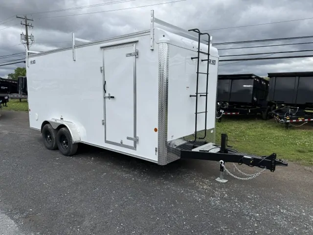 Car Mate 7 x 18 Enclosed Contractor Trailer – 6K Torsion Axles